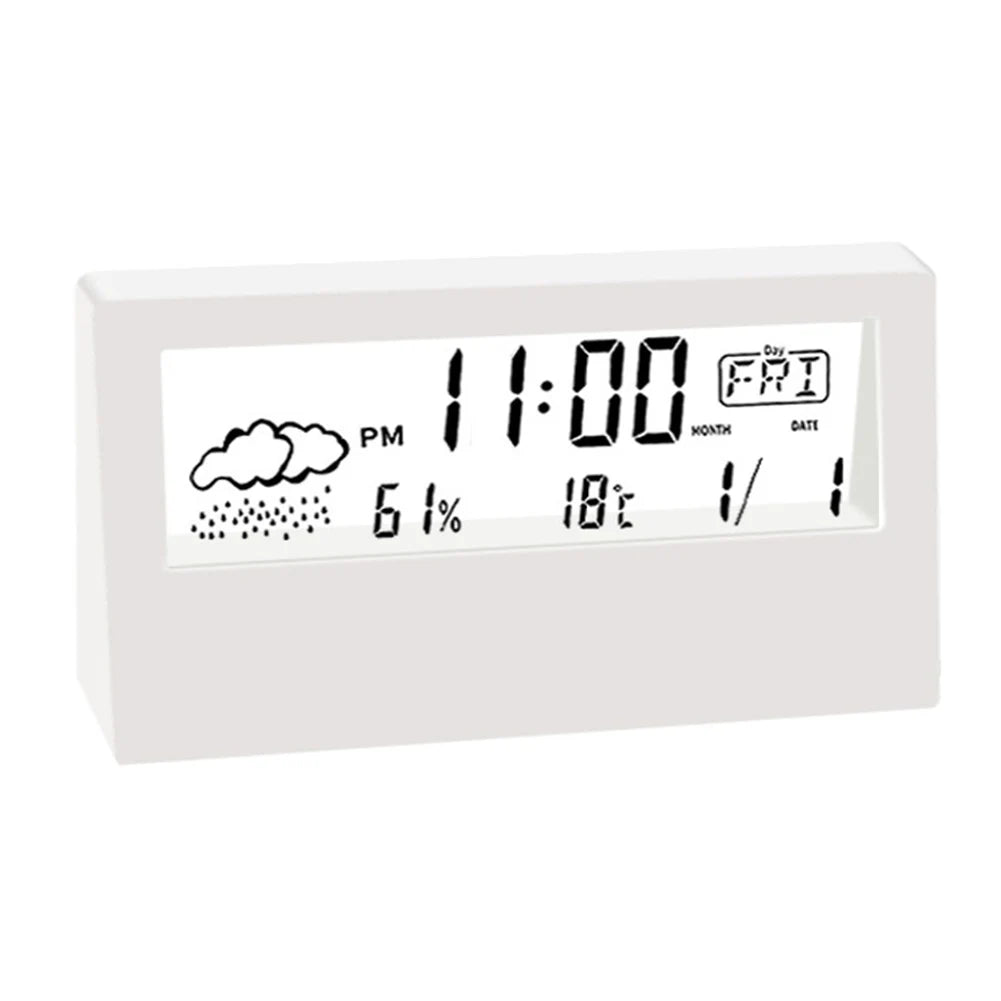 Digital Thermo-Hygrometer Alarm Clock for Home Decor - Smarsty