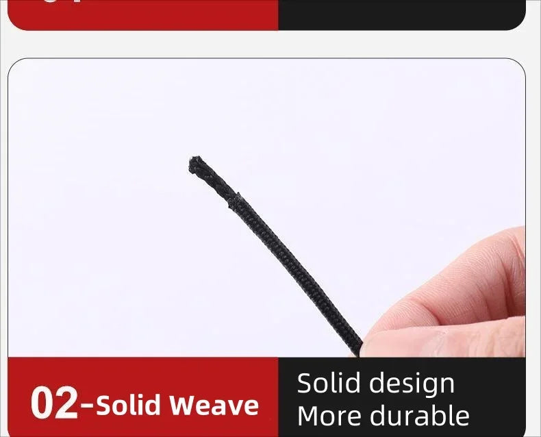 easy installation Automatic Shoelaces Without ties Black white Swivel Buckle Laces Thick Rope Sneakers Shoelace Shoe Accessories - Smarsty