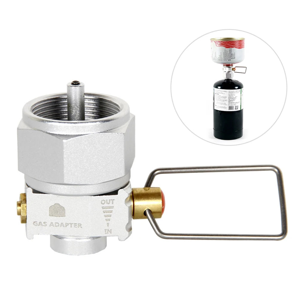 Gas Saver Plus Gas Burner Adapter Convertor Shifter Refill Flat Tank Conversion Adapter Camping Gas Adaptor Valve Aluminum Alloy by Smarsty