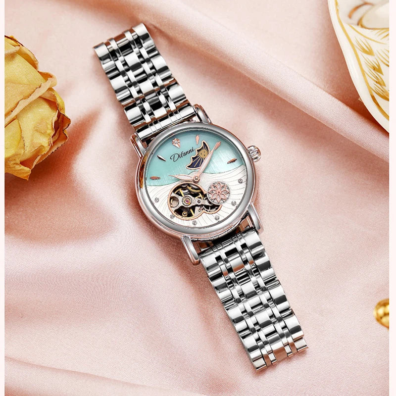 Luxury Automatic Mechanical Watch for Women with Moon Phase - Smarsty