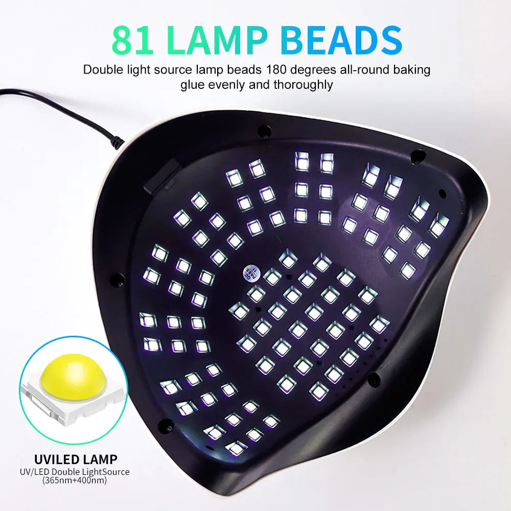 81LED UV Nail Lamp with Timers and Auto Sensor - Smarsty
