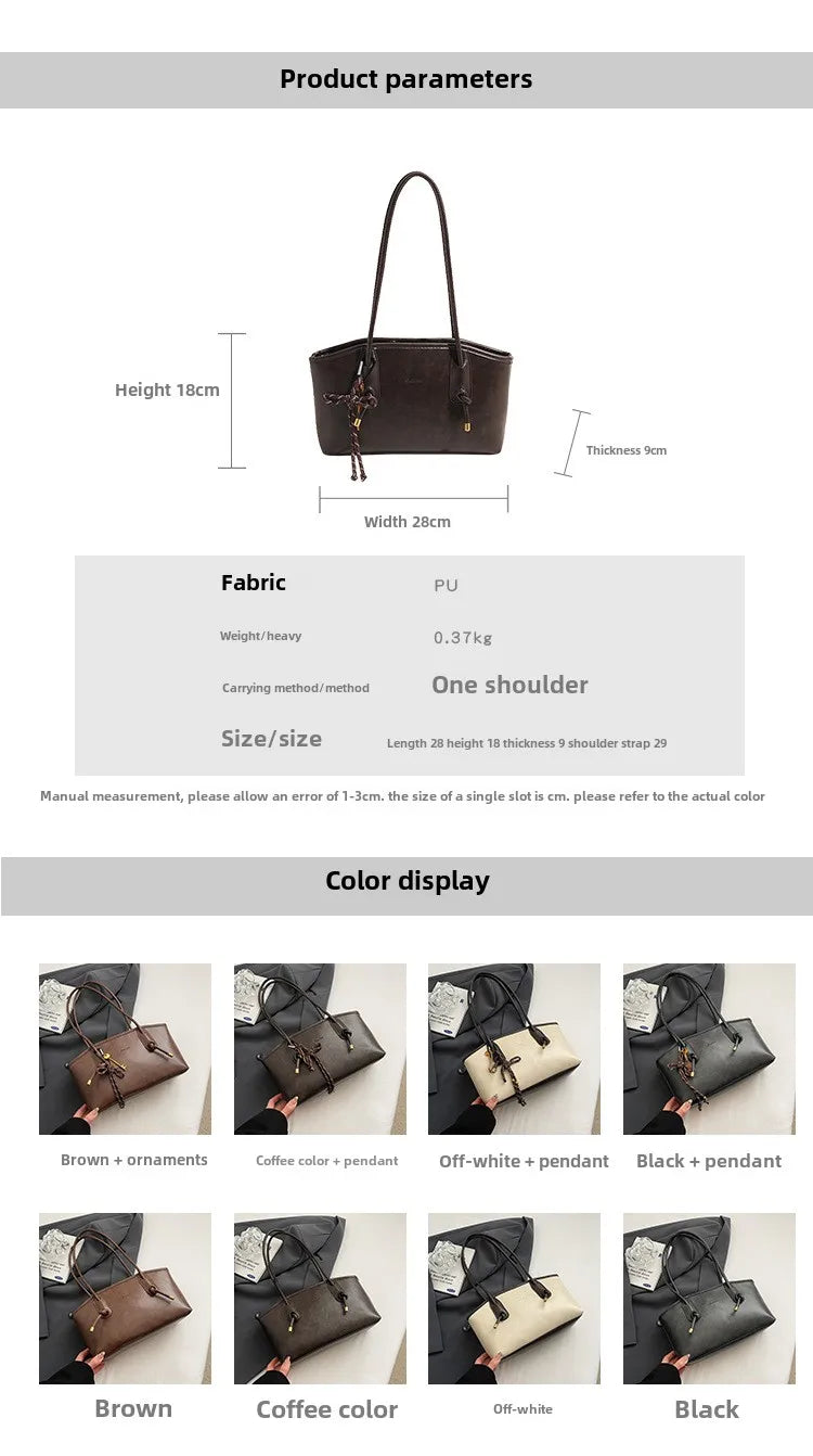 PU Leather Shoulder Bag For Women Versatile Crossbody Tote - Smarsty