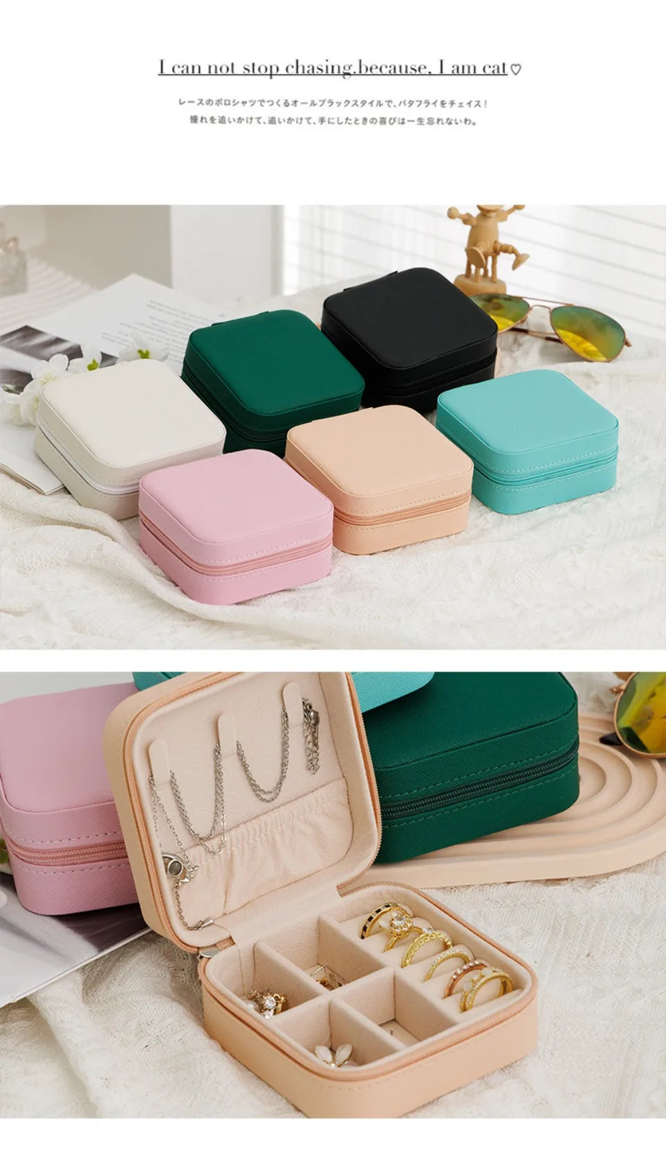 Portable Jewelry Organizer Case for Travel Storage - Smarsty