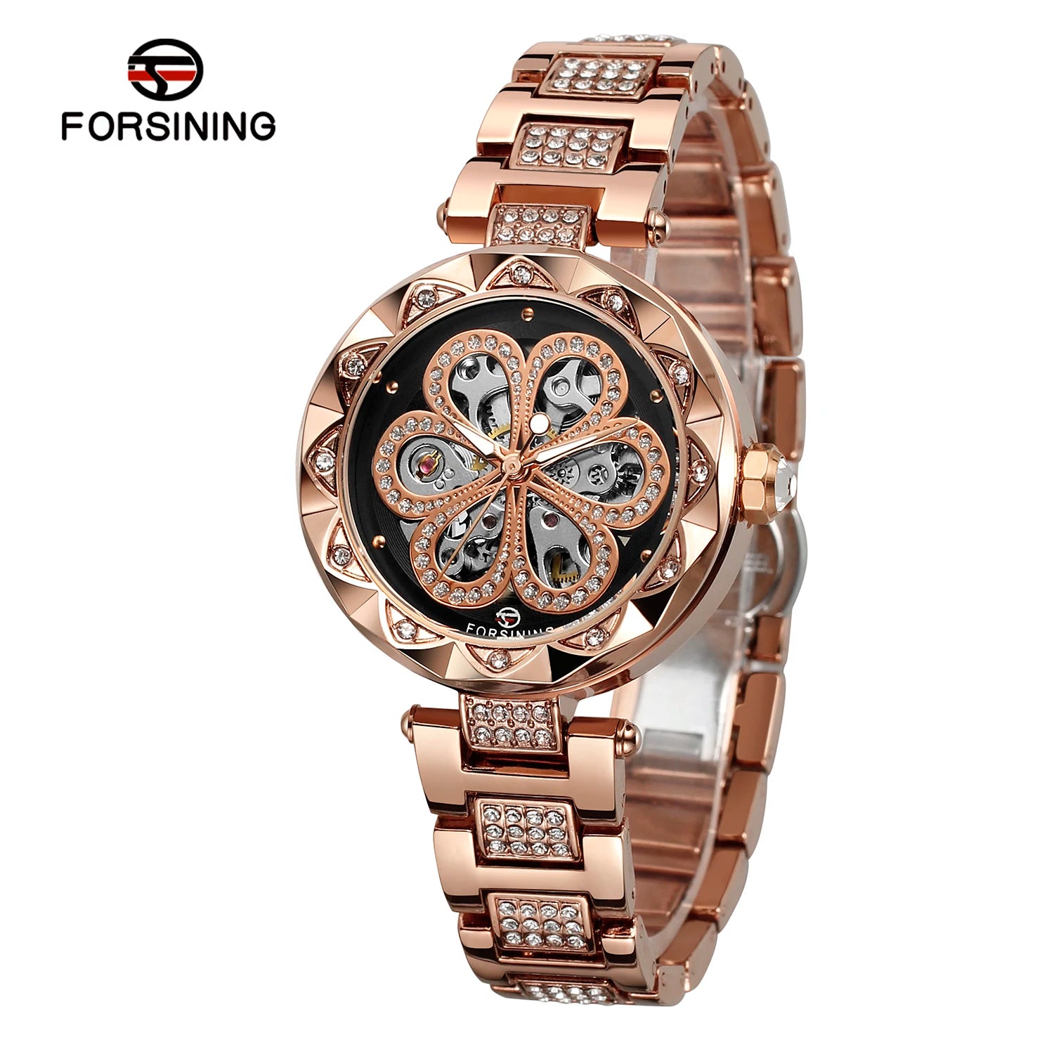 Forsining Women's Skeleton Watch with Luminous Hands - Smarsty