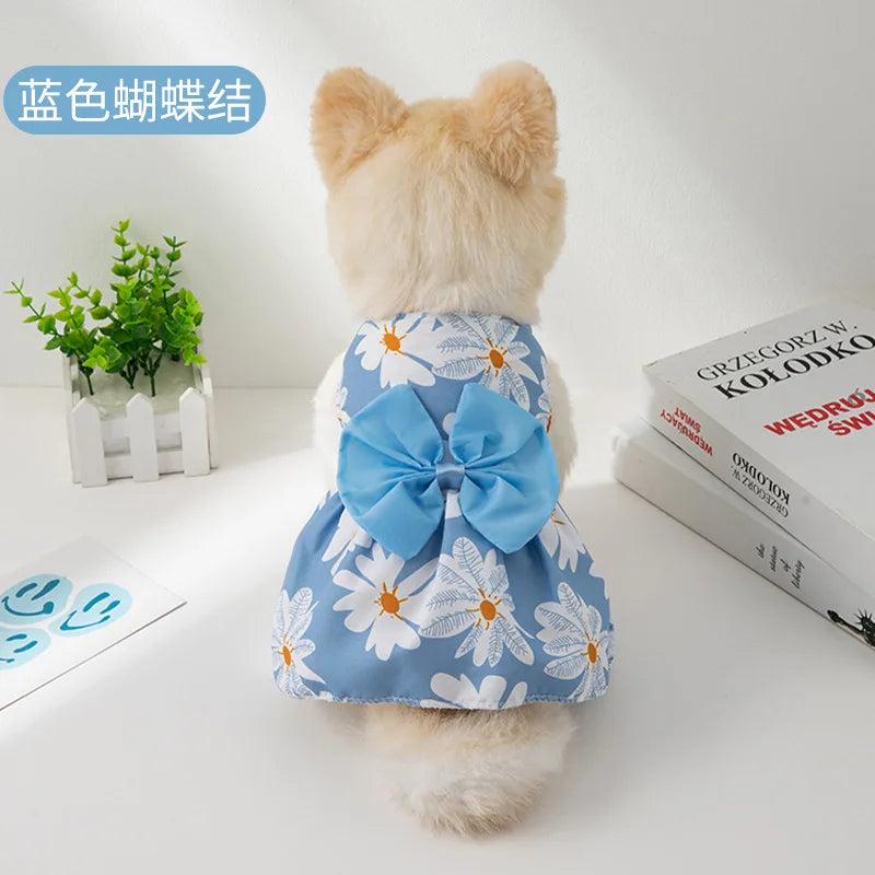 Small Dog Flower Princess Dress for Summer Fun - Smarsty