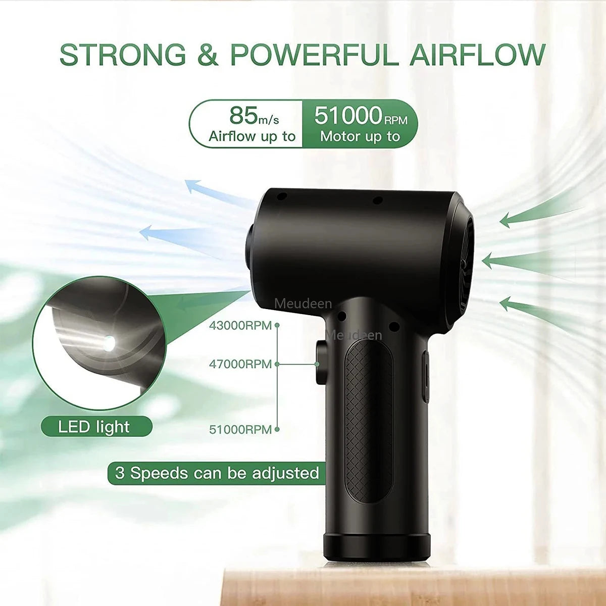 Wireless Air Duster For Keyboard Cleaning 51000 RPM