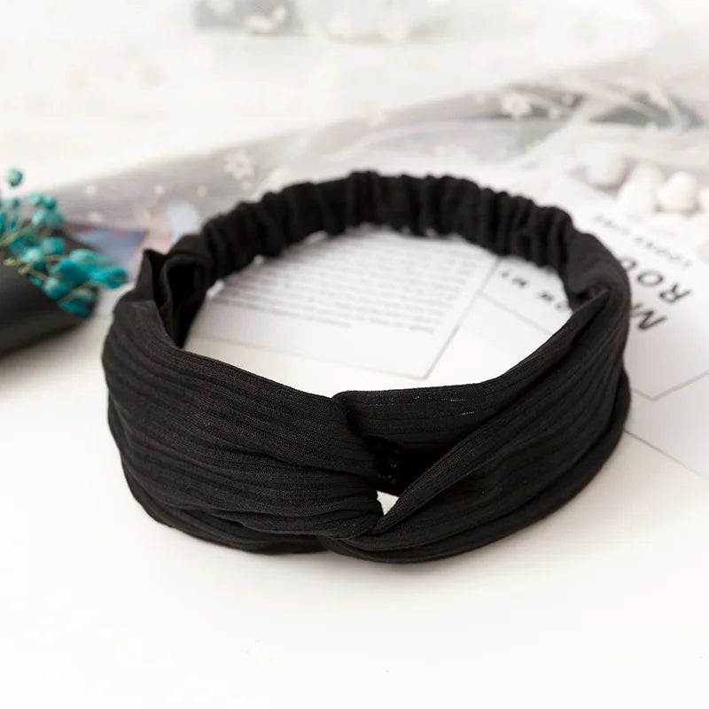 2024 New Design Fashion Women Summer Style Headbands Bohemian Girl Cross Turban Bandage Bandanas Hairbands Hair Accessories - Smarsty