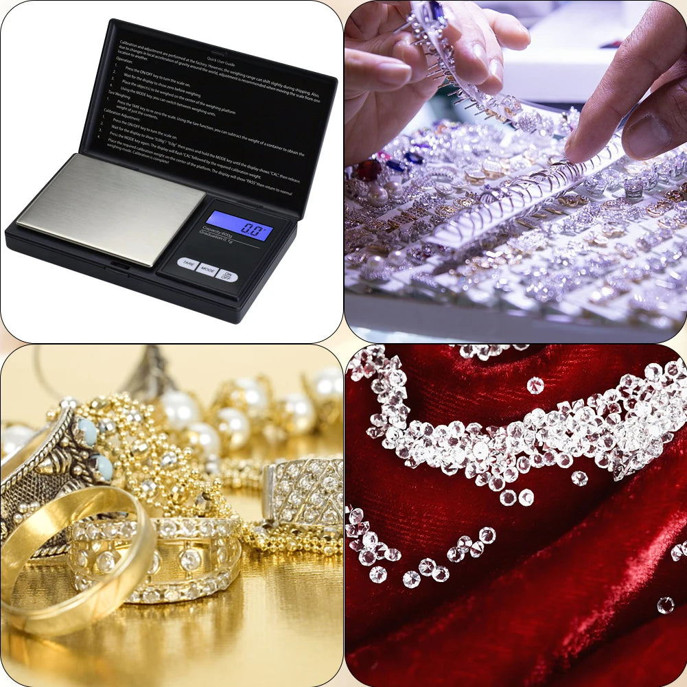 1kg/0.1g Gold Jewellery Weighing Scales Back-lit LCD Display Digital Scale High Precision Scale Auto Off for Jewelry Measurement