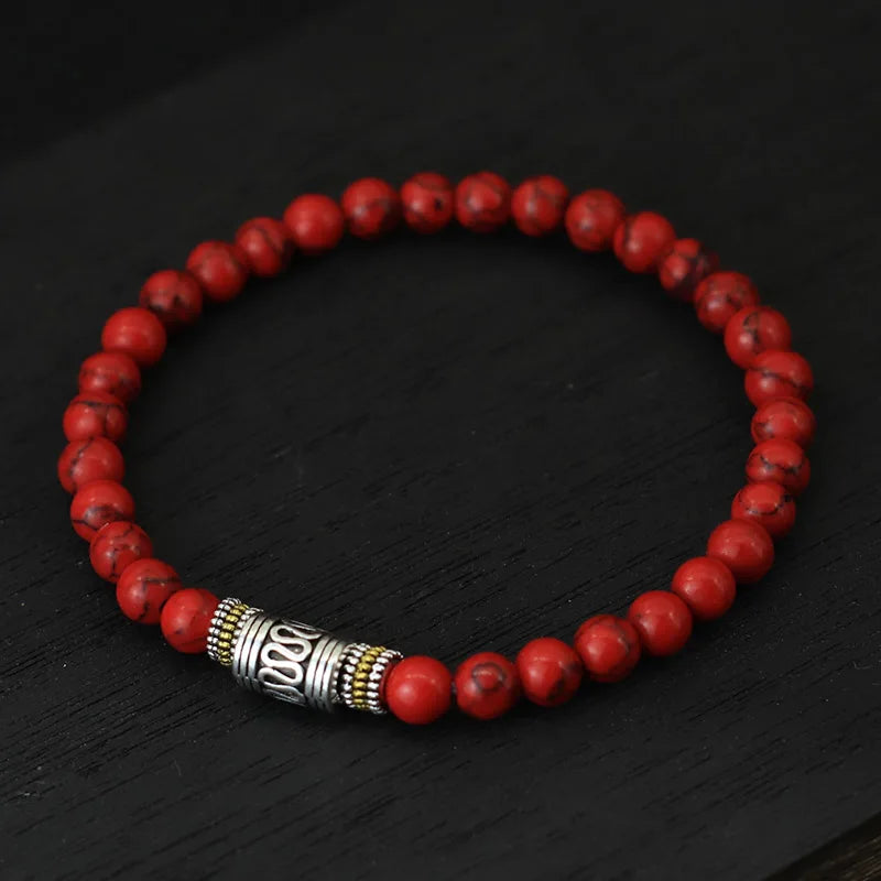 Minimalist 6mm Natural Stone Bracelet for Yoga Meditation - Smarsty