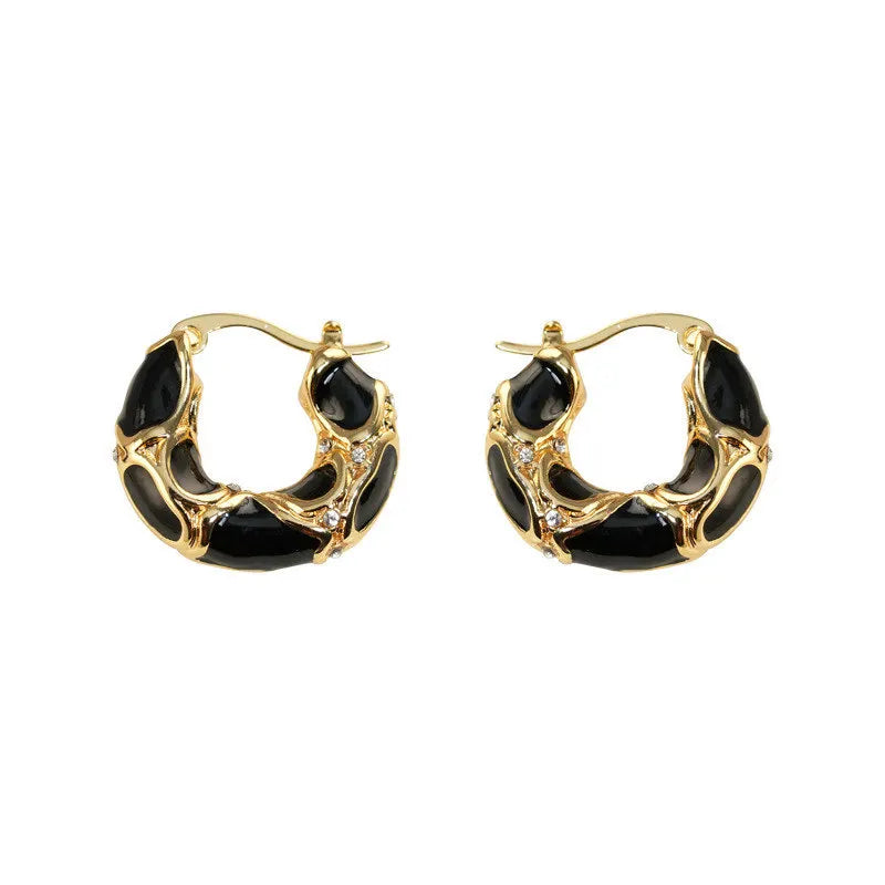 Trendy Gold Plated Small Hoop Earrings for Women - Smarsty