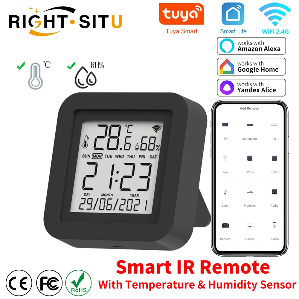 Tuya Smart IR Remote With Temperature Sensor - Smarsty