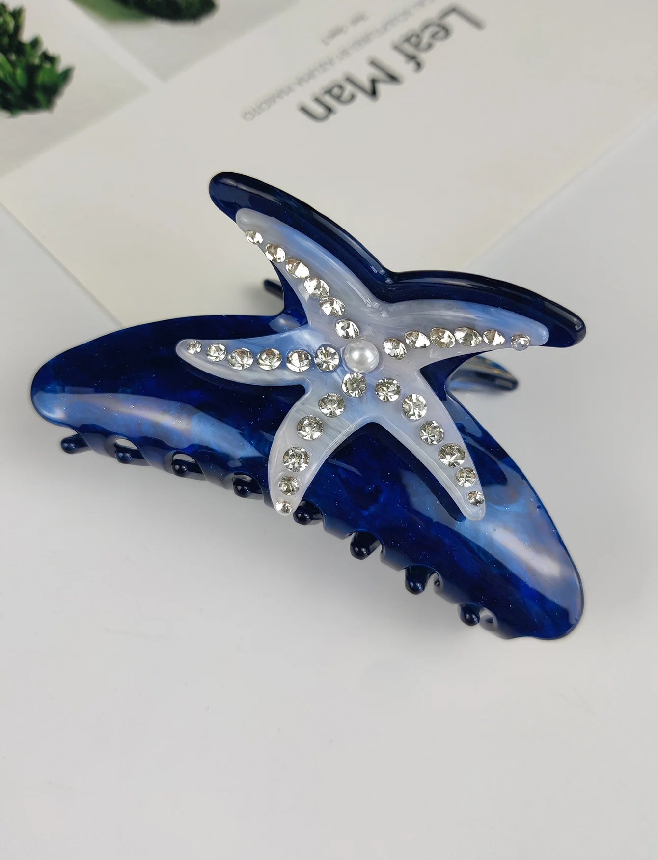 Handmade Large Sea Hair Claw Clips Acetate Beach Starfish - Smarsty