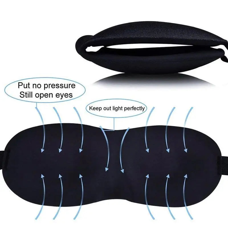 3D Contoured Sleep Eye Mask for Total Light Blockout - Smarsty
