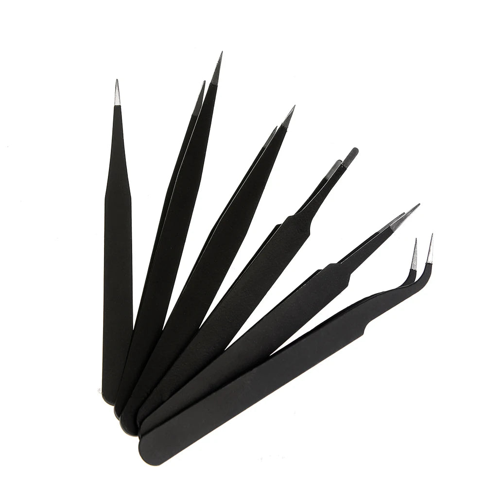 Stainless Steel Curved Nail Art Tweezers for Precision Picking - Smarsty