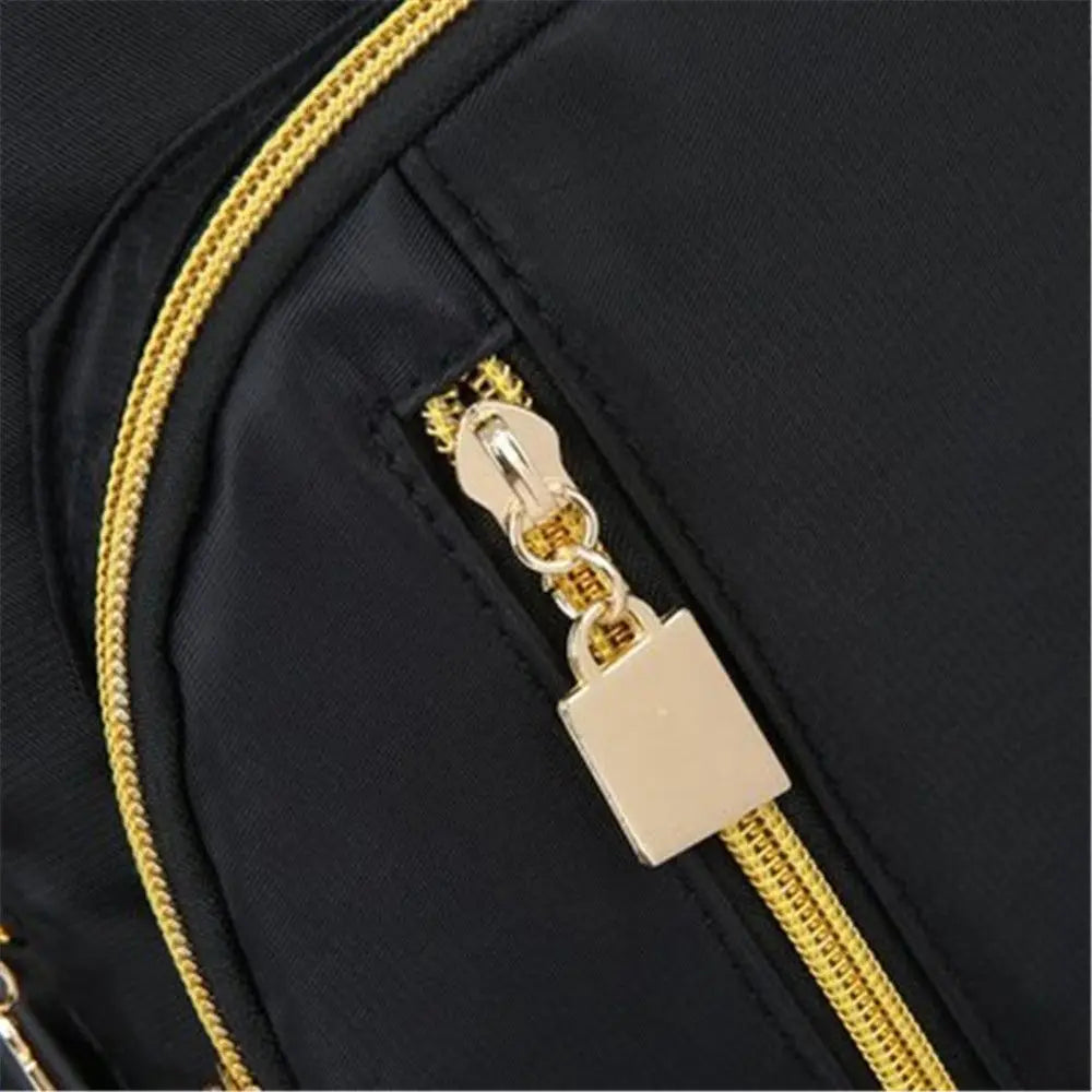 Women's Multi-Function Fashion Girl Oxford Daypack Travel Cute Mini Backpack Men Shoulder Bag Black Purse Hot - Smarsty
