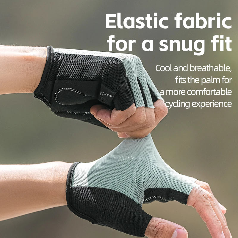 RockBros Breathable Half Finger Cycling Gloves with Anti Slip Pads - Smarsty