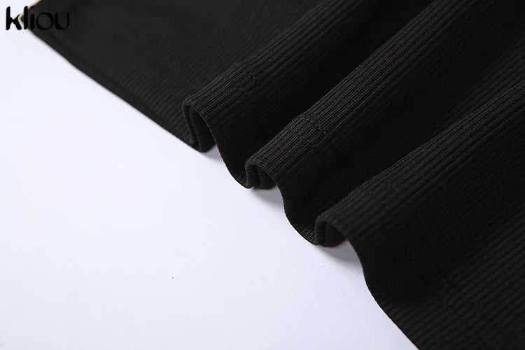 Kliou Elegant Office Lady Maxi Dress Women Solid Fashion Turn-down Collar Short Sleeve Button Side Slit Body-Shaping Street Robe - Smarsty