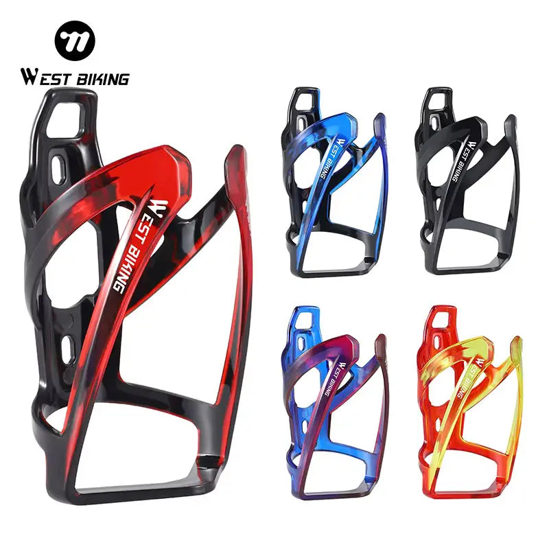 WEST BIKING Bicycle Water Bottle Cage Colorful Gradient Cycling Bottle Holder Ultralight MTB Road Bike Water Bottle Bracket - Smarsty