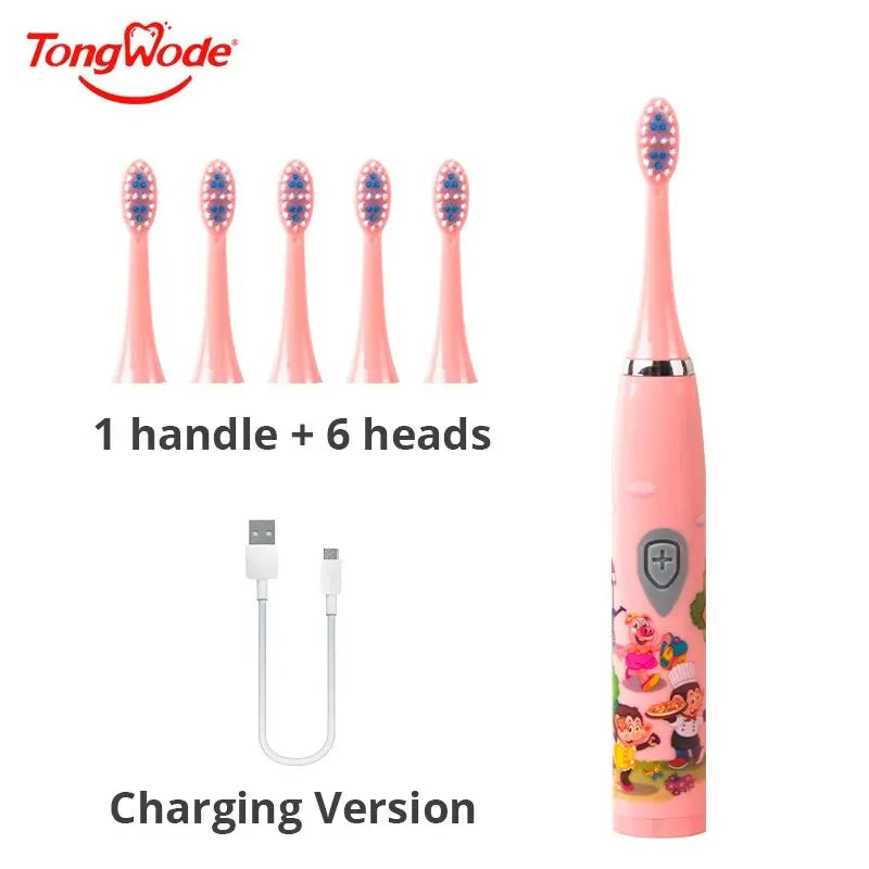 Colorful Cartoon Sonic Electric Toothbrush for Kids - Smarsty