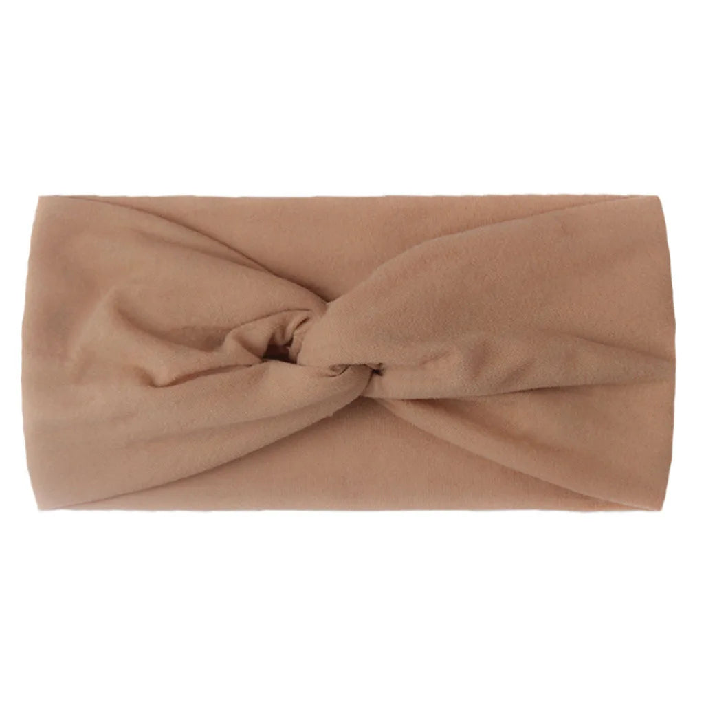 Candy Color Knotted Baby Girl Headband Soft Elastic - Smarsty