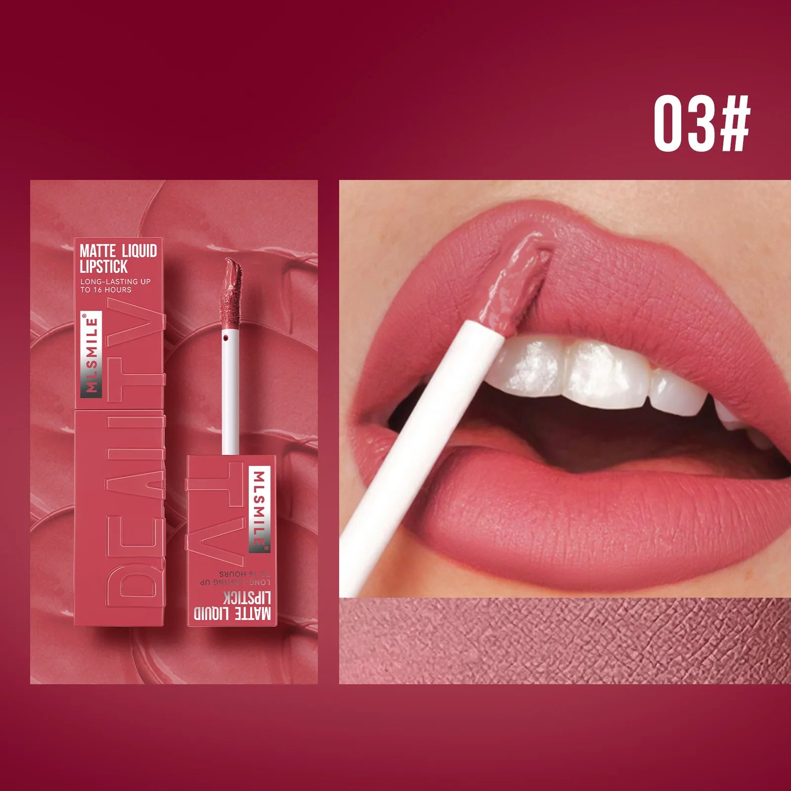 MLSMILE Waterproof Velvet Satin Lip Glaze Liquid - Smarsty