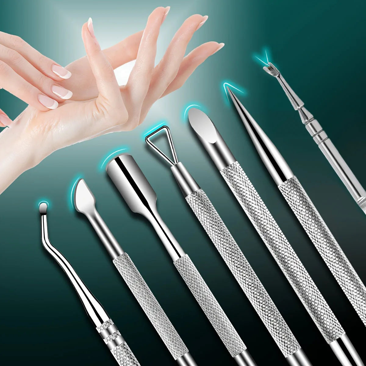 Stainless Steel Cuticle Remover Set for Manicure and Pedicure - Smarsty
