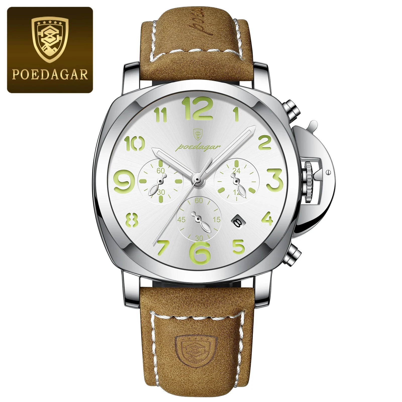 Luxury Waterproof Military Watch for Men Luminous Leather - Smarsty