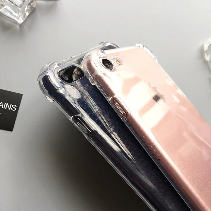 Smarsty Clear Soft TPU Case for iPhone Dropproof Protection -