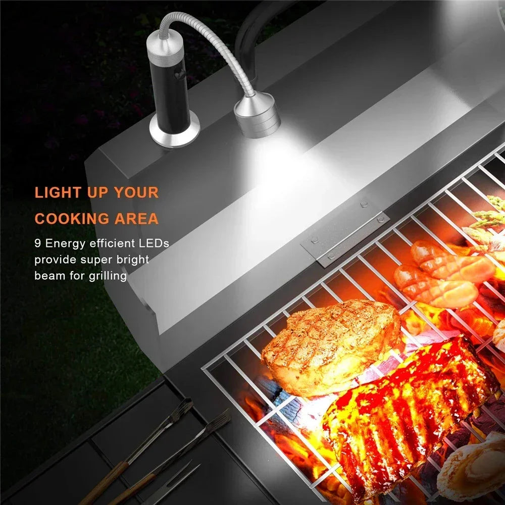 Magnetic LED Grill Light with Flexible Gooseneck - Smarsty