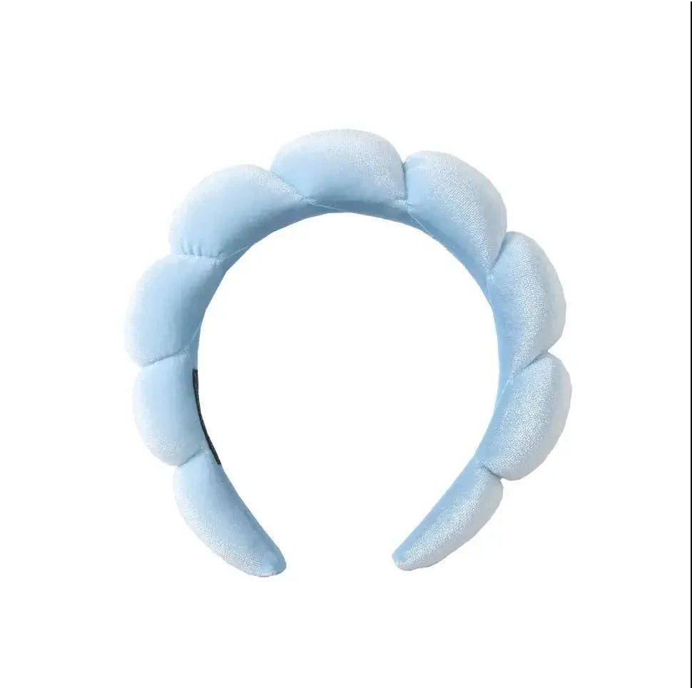 Soft Puffy Sponge Headband For Makeup Retro Terry Cloth - Smarsty