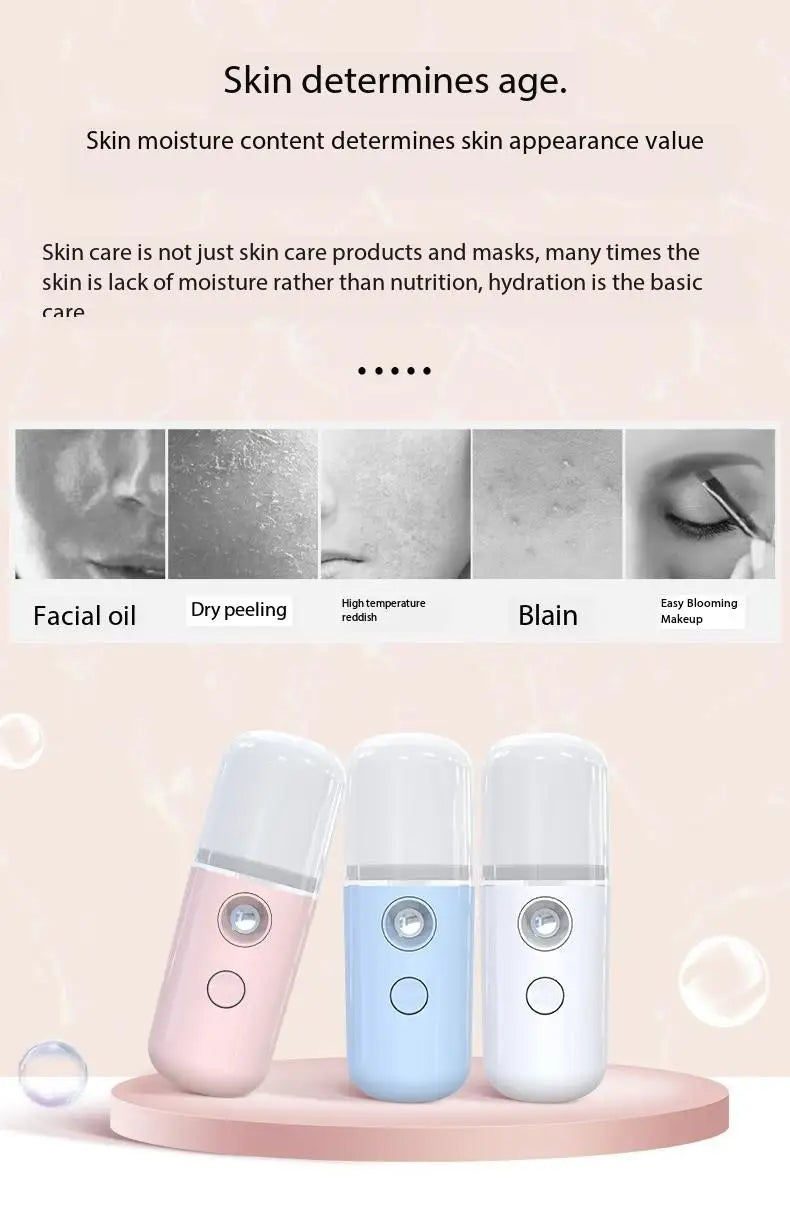White Hydration Meter Nano Spray for Accurate Face Hydration - Smarsty