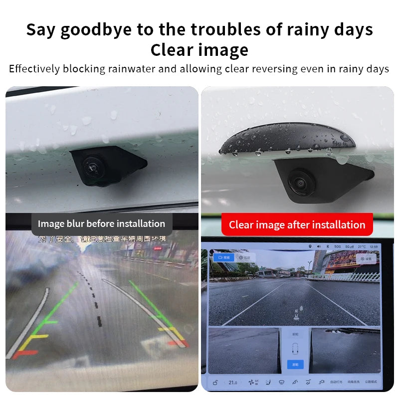 Car Reversing Rear Camera Rain Cover ABS Rain-Proof Car Reverse Camera Rain Shade Cover Waterproof Shield Car Exterior Accessory - Smarsty