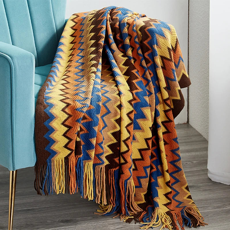 Boho Aztec Throw Blanket for Stylish Home Decor - Smarsty
