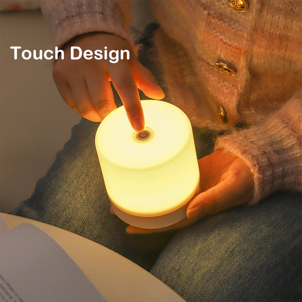 USB Charging Touch Bedside Lamp with Dimming Modes - Smarsty