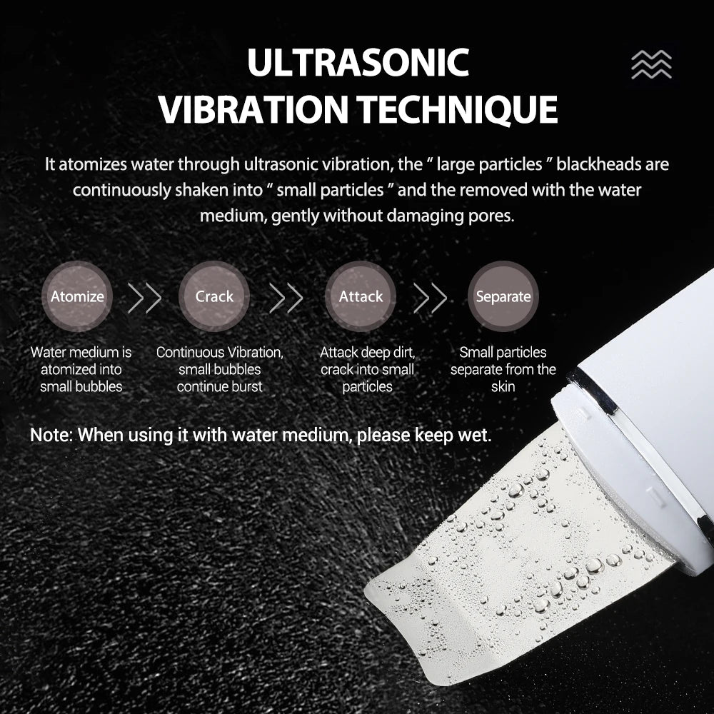 Ultrasonic Skin Scrubber Deep Cleansing Blackhead Remover - Smarsty
