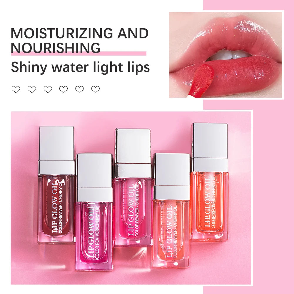 Crystal Jelly Lip Glow Oil 6ml Moisturizing Plumping Lip Gloss Makeup Sexy Plump Lip Glow Oil Tinted Lips Plumper Care Cosmetics