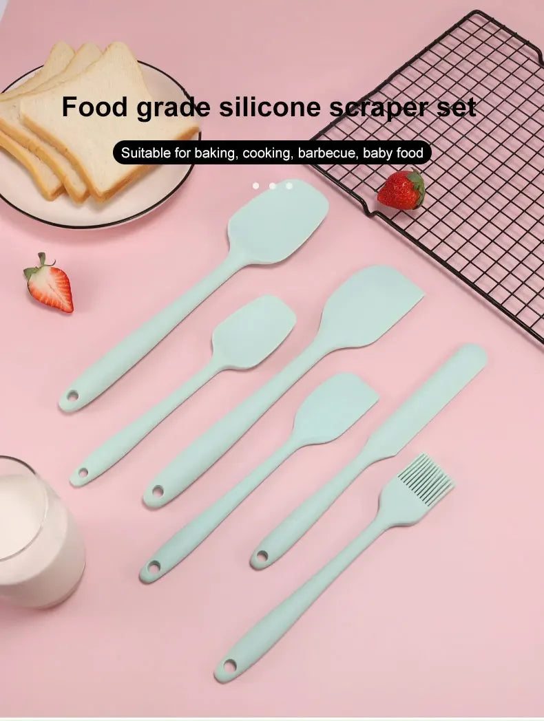 Heat Resistant Silicone Spatula Set for Baking - Smarsty