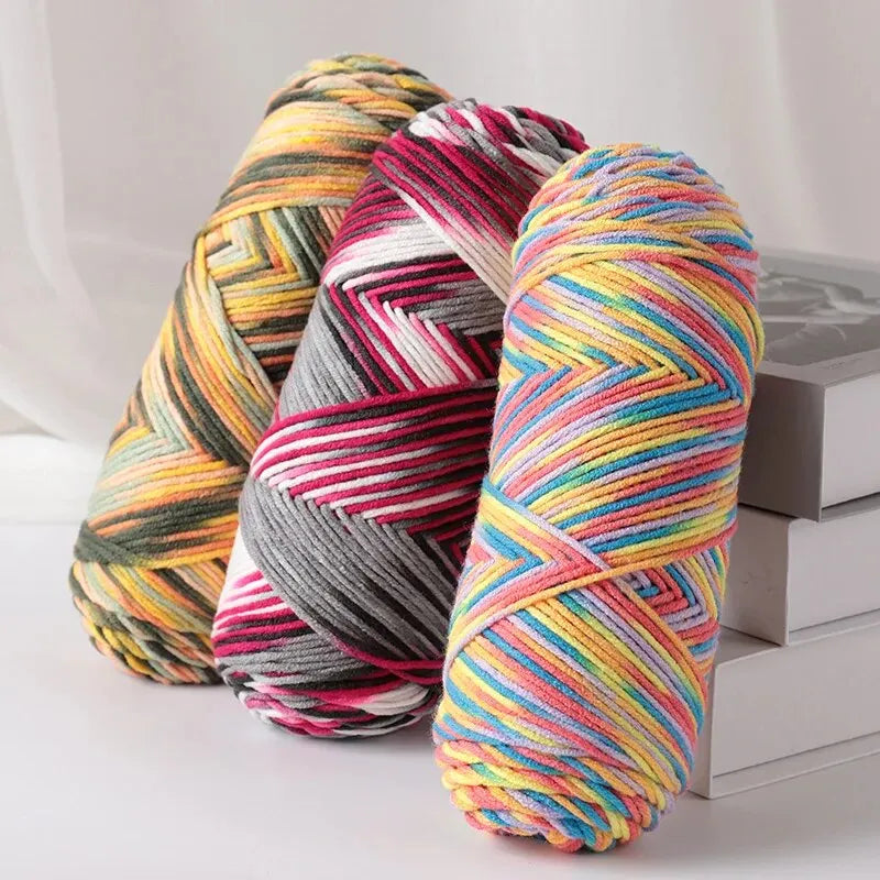 Colorful Dyed Milk Cotton Yarn for Handmade Projects - Smarsty