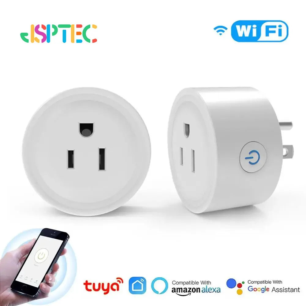 Tuya Smart Wifi Plug US Standard Wireless Outlet 10A Remote Control Smart Home Appliances Work With Alexa Google Home - Smarsty