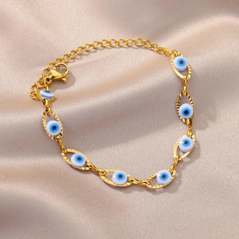 Gothic Rainbow Evil Eye Bracelet for Women - Smarsty