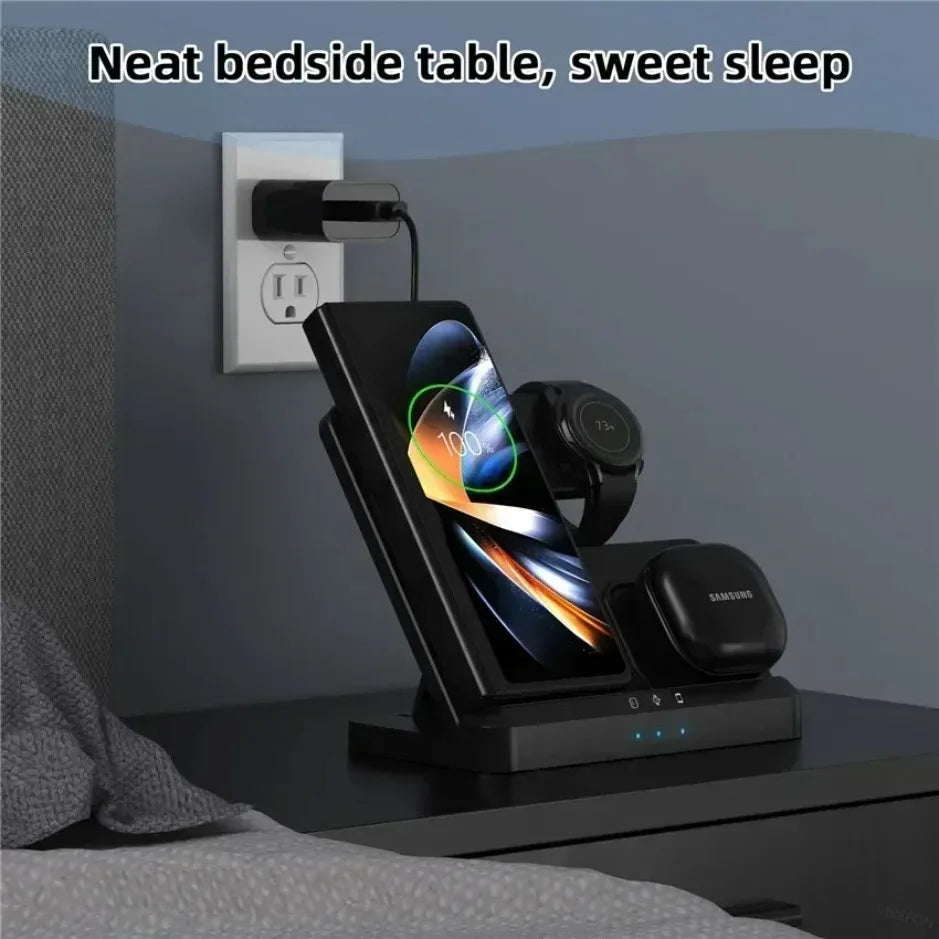 3 In 1 Magnetic Wireless Charger For Phone Watch Earbuds - Smarsty
