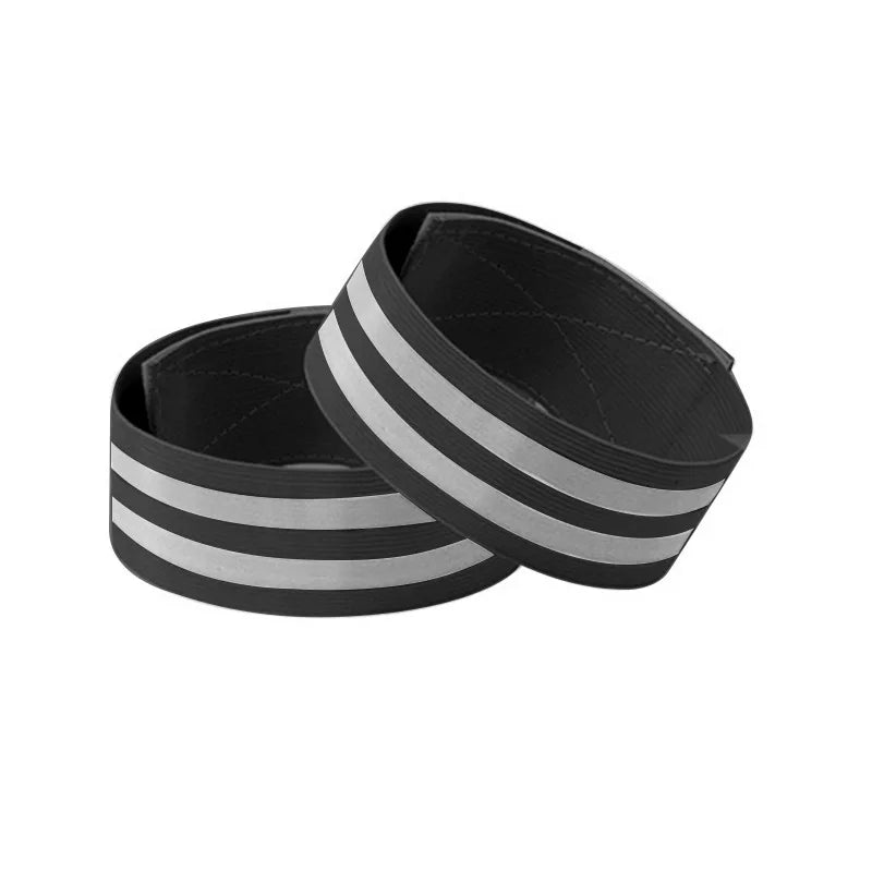1 Pair Reflective Bands Elastic Armband Wristband Ankle Leg Straps Kids Safety Reflector Outdoor Night Cycling Jogging Running