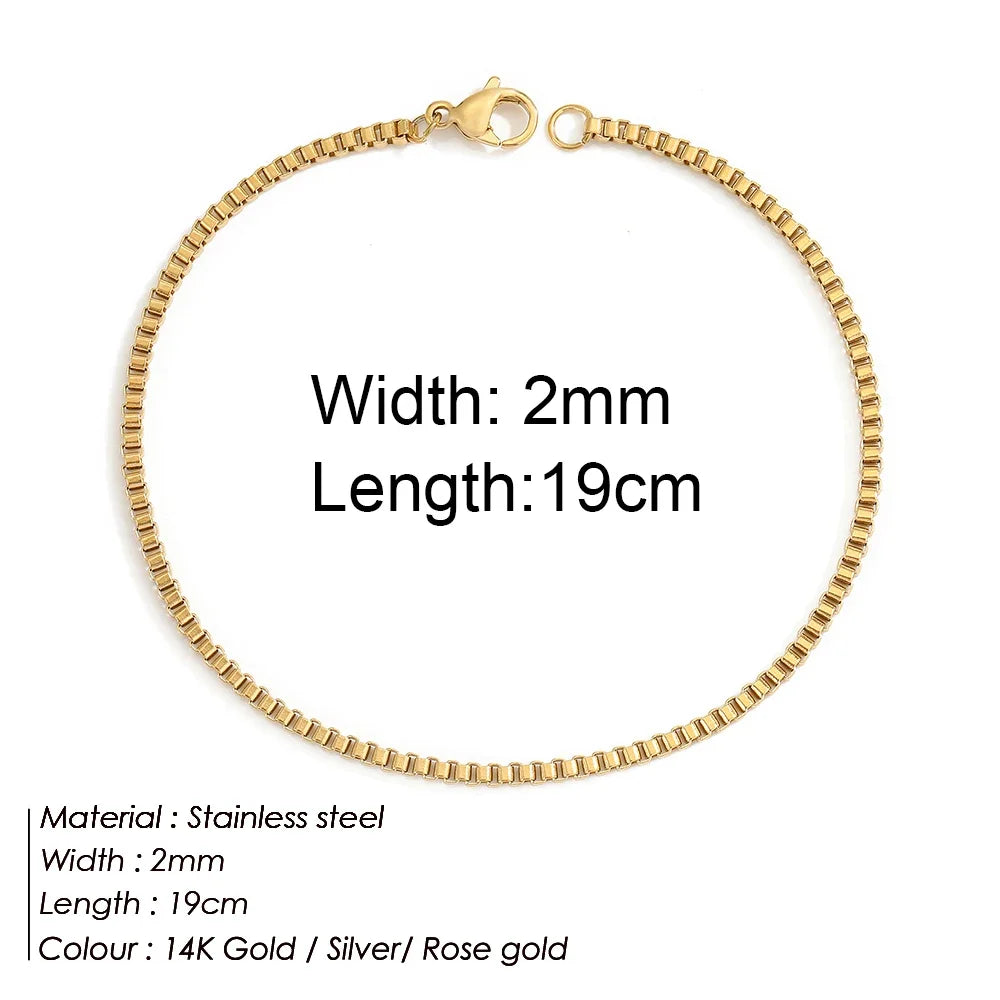 Gold Stainless Steel Twist Chain Bracelet for Women - Smarsty
