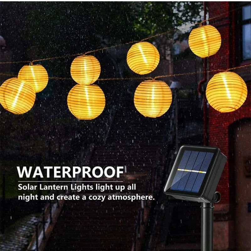 LED Solar Lantern String Lights for Outdoor Decor - Smarsty