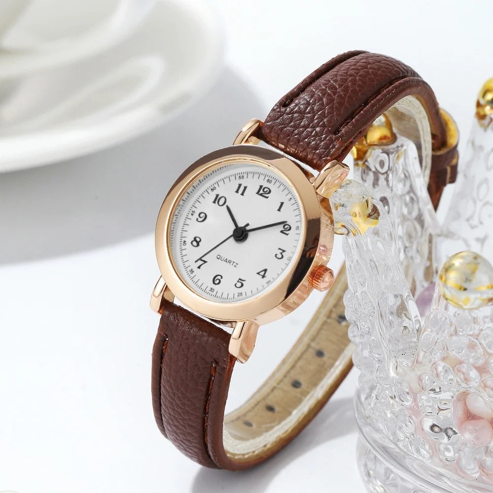 Women's Fashion Arabic Quartz Watch with Leather Band - Smarsty