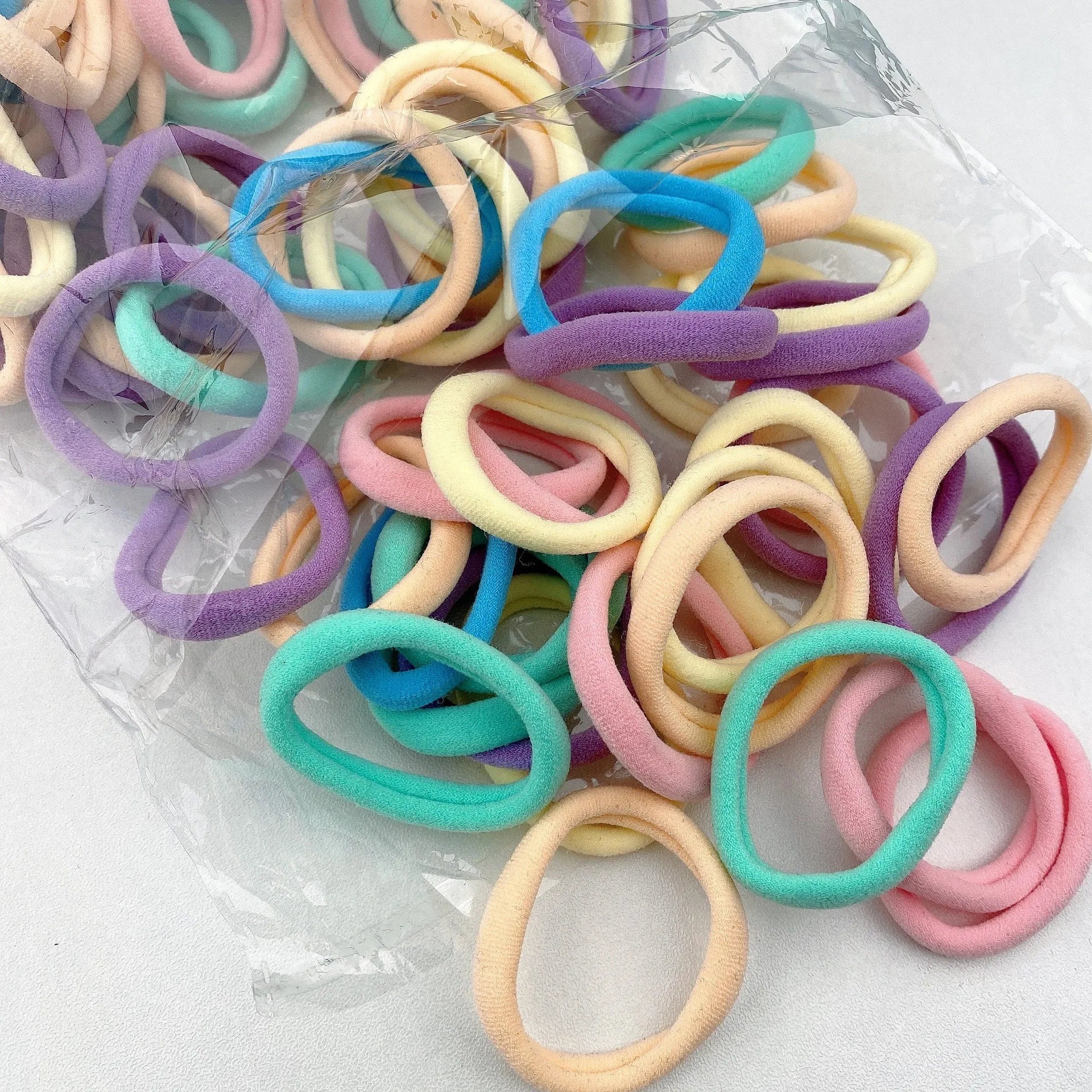20/50/100pcs Four seasons Elastic Hair Bands Girls 4CM Sweets Scrunchie Rubber Band Hair Ties Clips Headband Hair Accessories - Smarsty