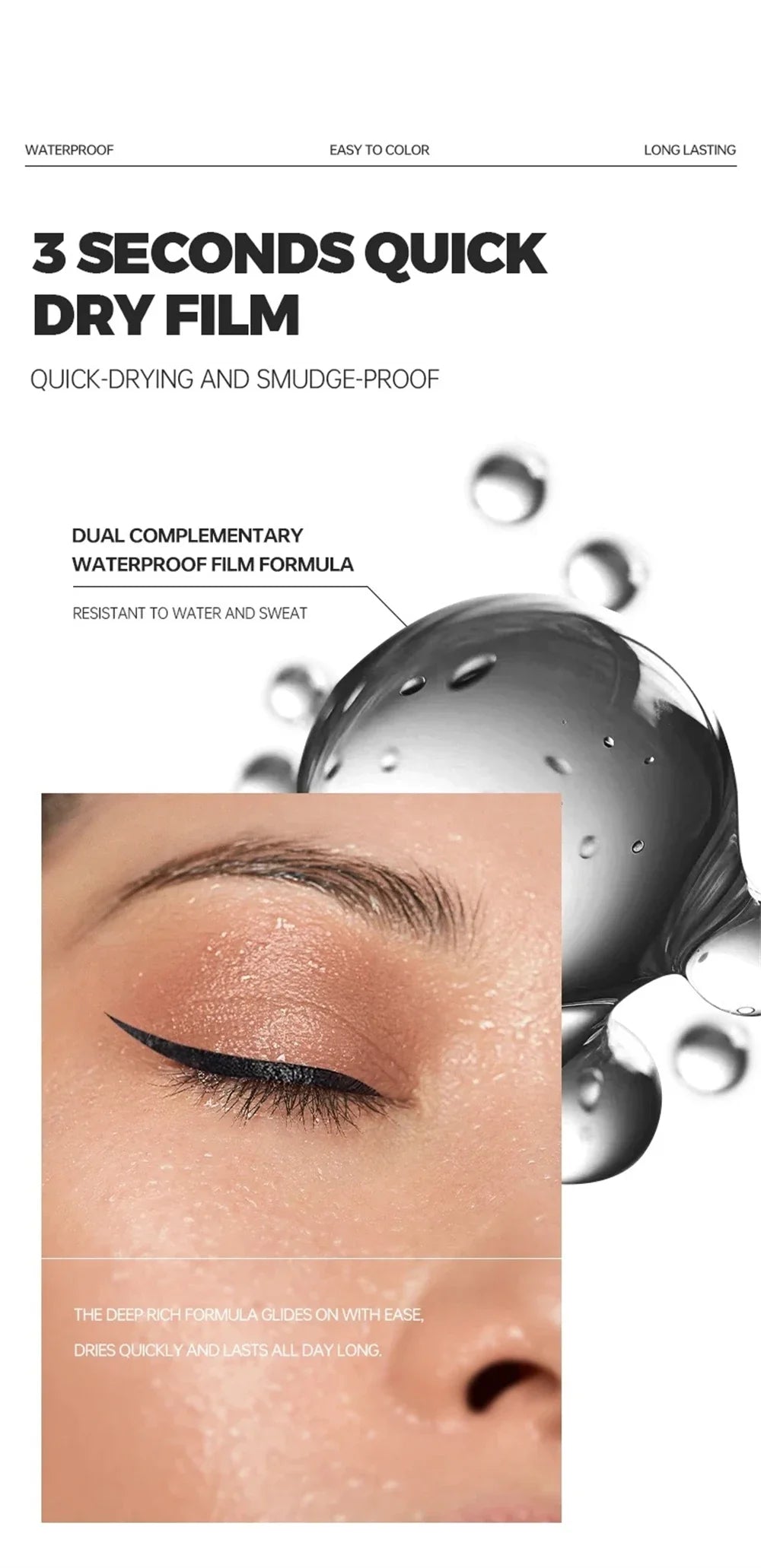 Quick Dry Waterproof Eyeliner Pencil for Long Lasting Wear - Smarsty