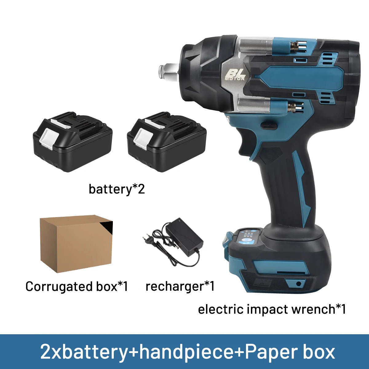 1200N.M Torque Brushless Electric Impact Wrench Cordless Power Tool - Smarsty