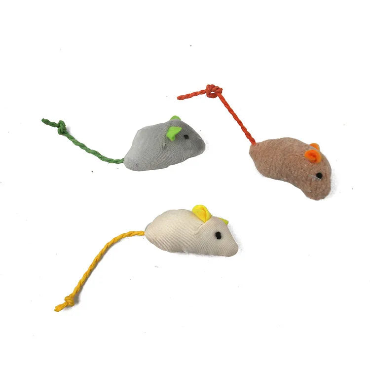 Funny Plush Cat Toy Soft Solid Interactive Mice Mouse Toys For Funny Kitten Pet Cats Playing Scratch Training Game Supplies