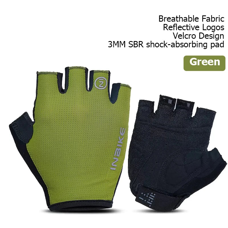 INBIKE Breathable Half Finger Cycling Gloves with Shock Absorption - Smarsty